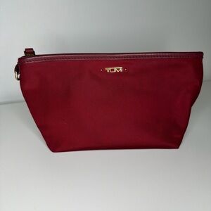 TUMI Women's Voyageur Addie Pouch - Cosmetic Case - Toiletry Bag - Red